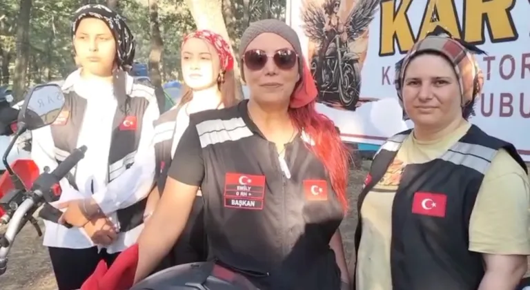 Aksaray'ın ilk ve tek kadın motorcular grubu festivalin gözdesi oldu