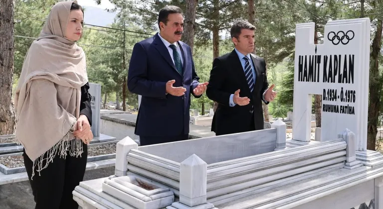 Amasya protokolünden Milli güreşçi Hamit Kaplan’a vefa ziyareti