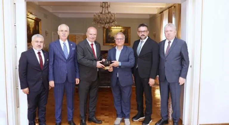 ATO Başkanı Baran ve heyetinden İtalya Büyükelçisi Marrapodi'ye ziyaret