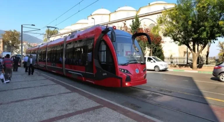Bursa’da T1 Tramvayında Geçici Duraklama