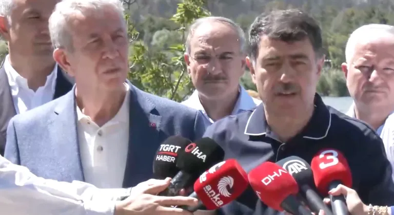 Eymir Gölü çevresindeki yangına 6 helikopter ve 4 uçakla müdahale ediliyor