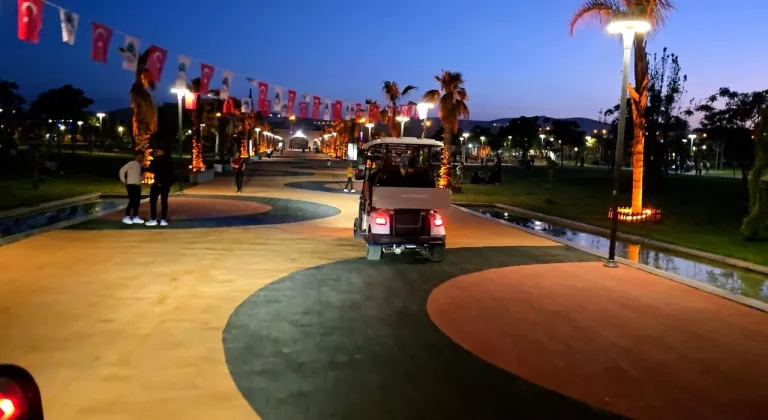 Eyyübiye Millet Bahçesi'nde golf araçları hizmete sunuldu