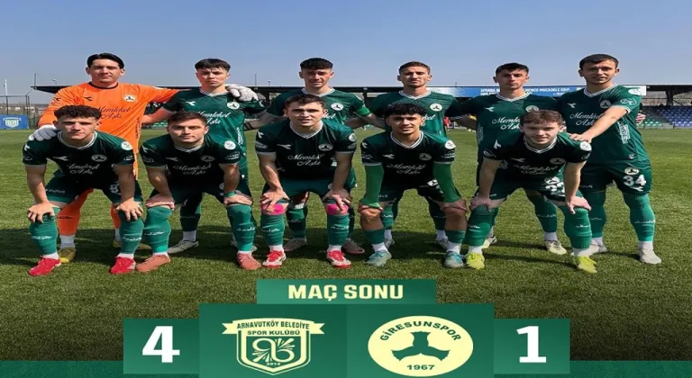 Giresunspor Arnavutköy Belediyespor'a Deplasmanda Yenilerek 3. Lige Düştü