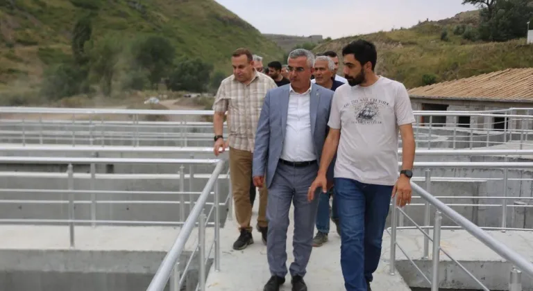 Kars Atıksu Arıtma Tesisi'nde DSİ heyeti inşaatında teknik incelemelerde bulundu