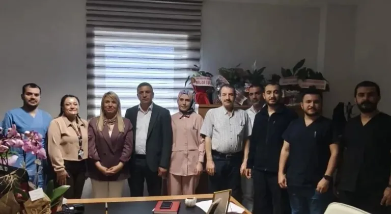 Kars Sağlık-Sen Şube Başkanı'ndan Edibe Koyuncu'ya hayırlı olsun ziyareti