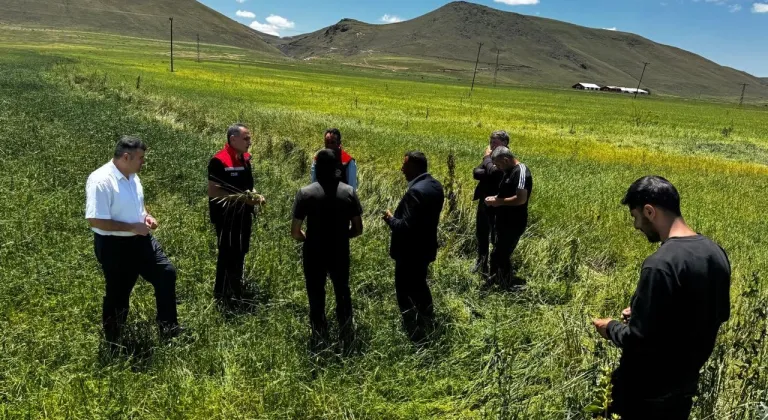 Kars Tarım ve Orman İl Müdürü Enver Aydın, Dolu Zararını Yerinde İnceledi