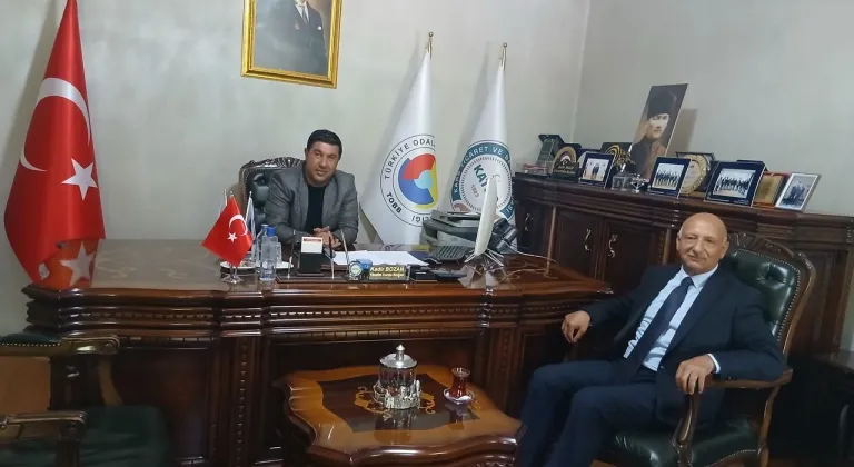 Kars’ın ekonomik geleceği görüşüldü: Settar Kaya’dan KTSO Başkanı Kadir Bozan’a ziyaret