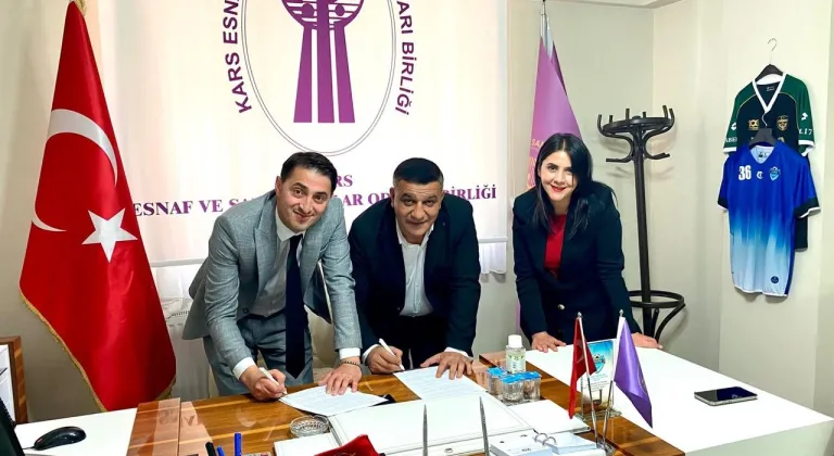Kars'ta TESK ve Şekerbank iş birliği kapsamında imza töreni düzenlendi