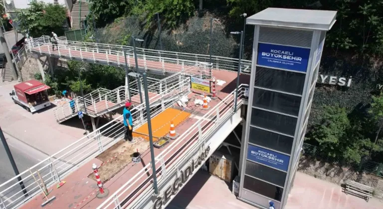 Kocaeli Büyükşehir’den üst geçitlere hassas dokunuş