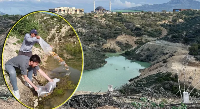 MAKÜ'de ekolojik yaşam alanındaki gölete bin balık bırakıldı