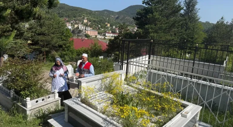 Ordu Büyükşehir kabir ziyareti öncesi vatandaşlara çiçek fidesi dağıttı