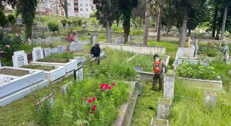 Ordu'da mezarlıklar Kurban Bayramı'na hazır