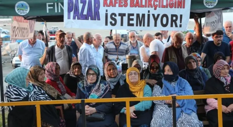 Pazar’da balıkçı köyü halkı kafes balıkçılığına karşı hukuki süreç başlattı