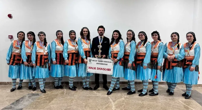 Recep Tayyip Erdoğan Üniversitesi, halk danslarında Türkiye ikincisi oldu