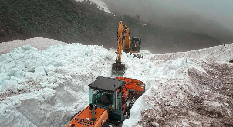 Rize'nin yaylaları haziranda beyaza büründü