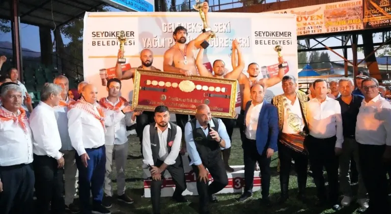 Seydikemer Seki Güreşleri’nde Başpehlivan İsmail Koç, Güreş Ağası Şaban Karaşal oldu